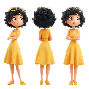 Cute Girl Character V2 Vinyl Car Decal Sticker – Waterproof & UV-Resistant 