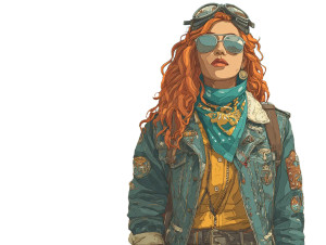 Punk Rock Woman V4 Vinyl Car Decal Sticker – Waterproof & UV-Resistant 