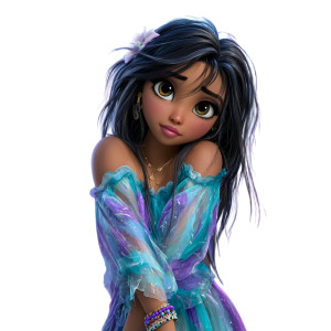 Luminous Latin Girl Vinyl Car Decal Sticker – Waterproof & UV-Resistant 