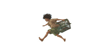 Childlike Figure Running Vinyl Car Decal Sticker – Waterproof & UV-Resistant 