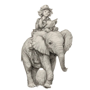 Girl On Elephant Vinyl Car Decal Sticker – Waterproof & UV-Resistant Girl On Elephant Vinyl Car Decal Sticker – Waterproof & UV-Resistant