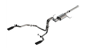 Borla S-Type Cat Back Exhaust System Ford F-150|Enhance Performance & Sound|T-304 Stainless Steel|Easy Bolt-On|4 Inch Black Chrome Tips Borla S-Type Cat Back Exhaust System Ford F-150|Enhance Performance & Sound|T-304 Stainless Steel|Easy Bolt-On|4 Inch Black Chrome Tips