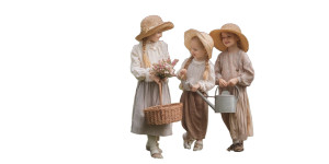 Vintage Garden Stroll Vinyl Car Decal Sticker – Waterproof & UV-Resistant 