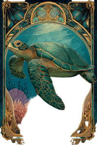 Majestic Sea Turtle V4 Vinyl Car Decal Sticker – Waterproof & UV-Resistant 