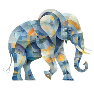 Kandinsky Elephant Vinyl Car Decal Sticker – Waterproof & UV-Resistant Kandinsky Elephant Vinyl Car Decal Sticker – Waterproof & UV-Resistant