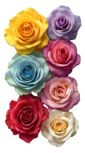 Symmetrical Blooming Roses Vinyl Car Decal Sticker – Waterproof & UV-Resistant 