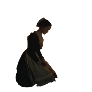 Kneeling Housemaid Vinyl Car Decal Sticker – Waterproof & UV-Resistant 