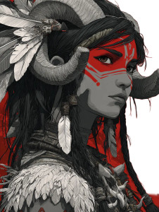 Shaman Portrait Vinyl Car Decal Sticker – Waterproof & UV-Resistant 