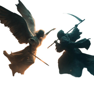 Angel Vs Grim Reaper Vinyl Car Decal Sticker – Waterproof & UV-Resistant 