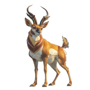 Pronghorn Antelope V2 Vinyl Car Decal Sticker – Waterproof & UV-Resistant 