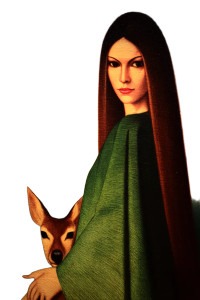 Mystical Woman Deer Vinyl Car Decal Sticker – Waterproof & UV-Resistant 