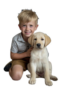 Happy Boy With Puppy Vinyl Car Decal Sticker – Waterproof & UV-Resistant Happy Boy With Puppy Vinyl Car Decal Sticker – Waterproof & UV-Resistant