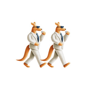 Business Kangaroos Vinyl Car Decal Sticker – Waterproof & UV-Resistant 