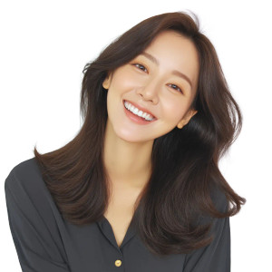 Korean Woman Laughing Vinyl Car Decal Sticker – Waterproof & UV-Resistant 