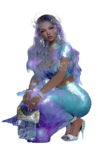 Celestial Mermaid Girl Vinyl Car Decal Sticker – Waterproof & UV-Resistant 