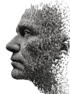 Fractal Human Face Vinyl Car Decal Sticker – Waterproof & UV-Resistant 