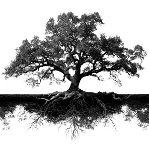Oak Tree Roots V2 Vinyl Car Decal Sticker – Waterproof & UV-Resistant Oak Tree Roots V2 Vinyl Car Decal Sticker – Waterproof & UV-Resistant