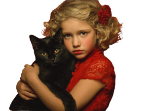 Girl With Cat V27 Vinyl Car Decal Sticker – Waterproof & UV-Resistant 