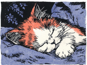 Sleeping Garfield Vinyl Car Decal Sticker – Waterproof & UV-Resistant 