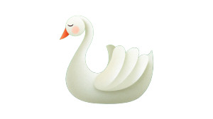 Cute Cartoon Swan Vinyl Car Decal Sticker – Waterproof & UV-Resistant 