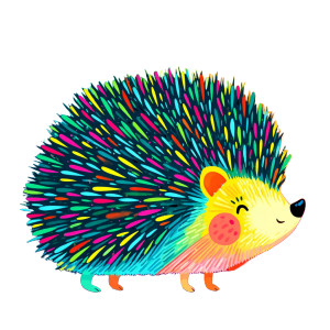 Rainbow Hedgehog Vinyl Car Decal Sticker – Waterproof & UV-Resistant 