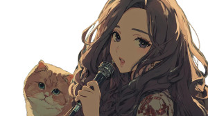 Jazz Vocalist Anime Vinyl Car Decal Sticker – Waterproof & UV-Resistant 