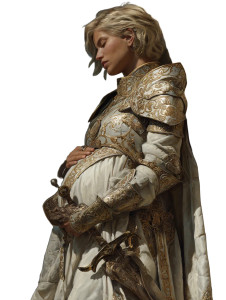 Pregnant Warrior Vinyl Car Decal Sticker – Waterproof & UV-Resistant 