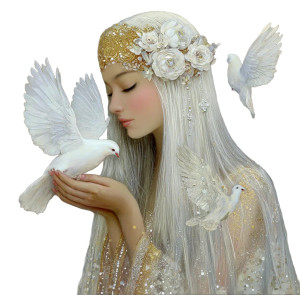 Angel With Doves Vinyl Car Decal Sticker – Waterproof & UV-Resistant Angel With Doves Vinyl Car Decal Sticker – Waterproof & UV-Resistant