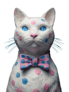 Polka-Dot Cat V2 Vinyl Car Decal Sticker – Waterproof & UV-Resistant 