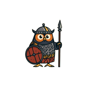 Medieval Owl Warrior Vinyl Car Decal Sticker – Waterproof & UV-Resistant 