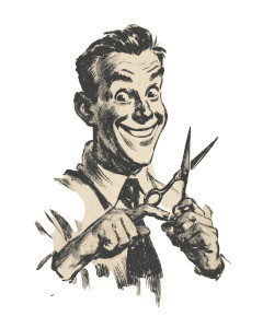 Retro Barber Diagram Vinyl Car Decal Sticker – Waterproof & UV-Resistant 