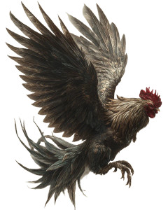 Flying Rooster Vinyl Car Decal Sticker – Waterproof & UV-Resistant 