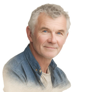 Smiling Elderly Man V4 Vinyl Car Decal Sticker – Waterproof & UV-Resistant 