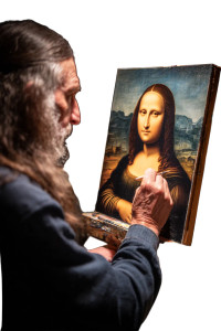 Leonardo Painting Mona V2 Vinyl Car Decal Sticker – Waterproof & UV-Resistant 