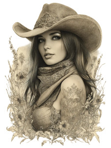 Cowgirl Portrait V6 Vinyl Car Decal Sticker – Waterproof & UV-Resistant Cowgirl Portrait V6 Vinyl Car Decal Sticker – Waterproof & UV-Resistant