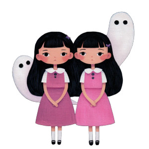 Twin Ghost Girls Vinyl Car Decal Sticker – Waterproof & UV-Resistant 
