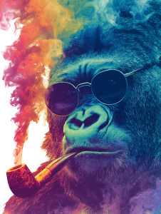 Stylish Gorilla V2 Vinyl Car Decal Sticker – Waterproof & UV-Resistant 