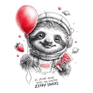 Space Sloth Adventure Vinyl Car Decal Sticker – Waterproof & UV-Resistant 