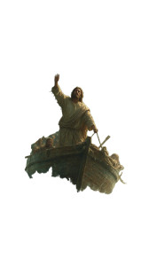 Jesus Calms Storm V5 Vinyl Car Decal Sticker – Waterproof & UV-Resistant 