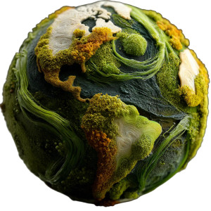 Algae Earth Globe Vinyl Car Decal Sticker – Waterproof & UV-Resistant Algae Earth Globe Vinyl Car Decal Sticker – Waterproof & UV-Resistant