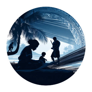 Samoan Family Weaving Vinyl Car Decal Sticker – Waterproof & UV-Resistant 