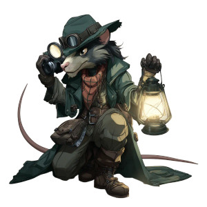 Ratfolk Investigator Vinyl Car Decal Sticker – Waterproof & UV-Resistant 