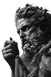 Zeus Illustration Vinyl Car Decal Sticker – Waterproof & UV-Resistant 