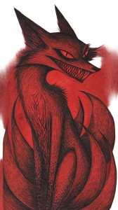 Demonic Nine-Tailed Fox Vinyl Car Decal Sticker – Waterproof & UV-Resistant 