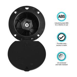 Dura Faucet Exterior Utility Spray Dock | Quick Connect Valve | Industrial ABS | UV-Protected | Black