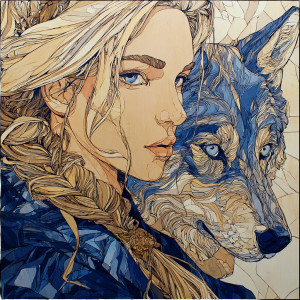 Blonde Lady Shepherd Vinyl Car Decal Sticker – Waterproof & UV-Resistant Blonde Lady Shepherd Vinyl Car Decal Sticker – Waterproof & UV-Resistant