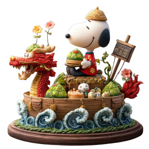 Snoopy With Cake Vinyl Car Decal Sticker – Waterproof & UV-Resistant 