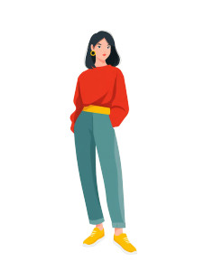 Colorful Woman Illustration Vinyl Car Decal Sticker – Waterproof & UV-Resistant 