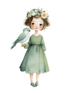 Girl And Bird Vinyl Car Decal Sticker – Waterproof & UV-Resistant Girl And Bird Vinyl Car Decal Sticker – Waterproof & UV-Resistant