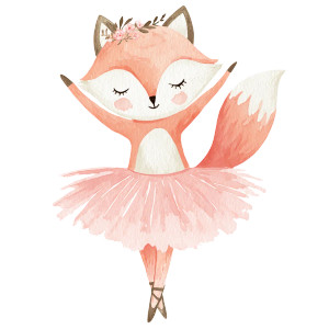 Ballet Fox Vinyl Car Decal Sticker – Waterproof & UV-Resistant 